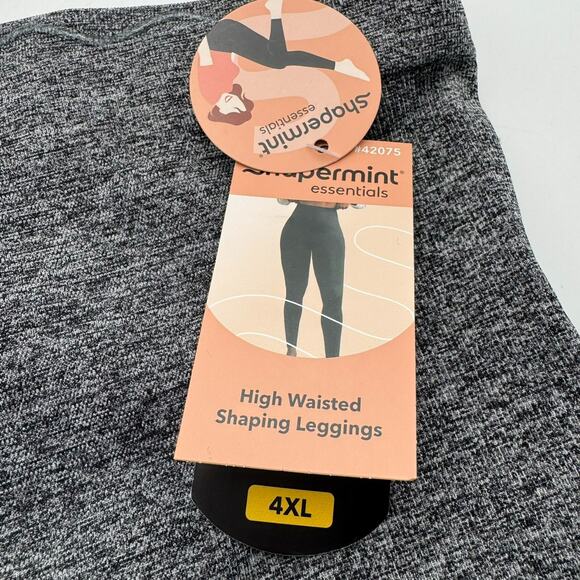 SHAPERMINT NWT 4X Heather Gray Essential High Waisted Shaping Leggings Shapewear - Picture 5 of 10